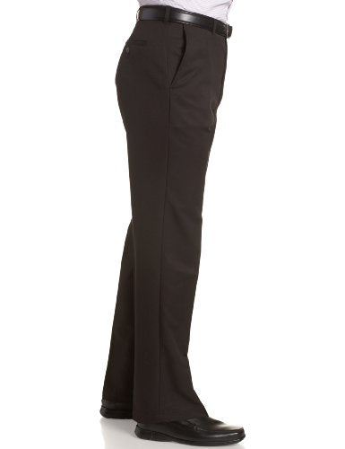 Haggar mens Haggar Men's Cool 18 Classic Fit Hidden Expandable Waist Pant , Black, 38x30