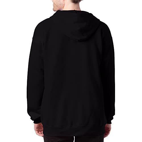 Hanes Men's Full Zip Ultimate Heavyweight Hoodie, Black, X-Large