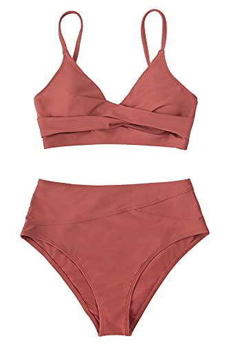 CUPSHE Twist High Waist Bikini Set