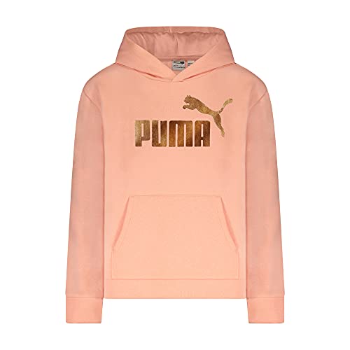 PUMA Girls' Apricot Blush Logo Fleece Hoodie