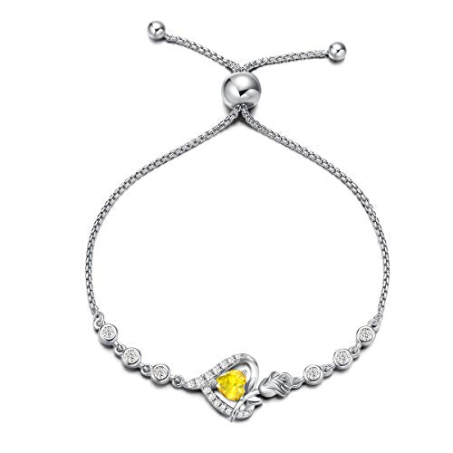 November Birthstone Tennis Bracelet - Sterling Silver
