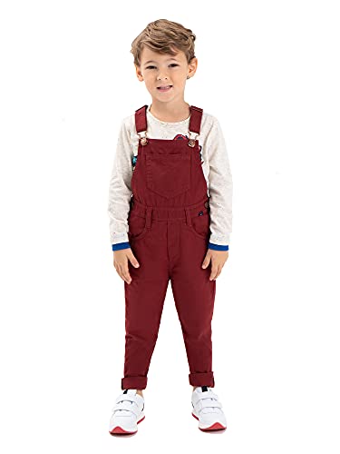 OFFCORSS Toddler Boys' Red Overalls