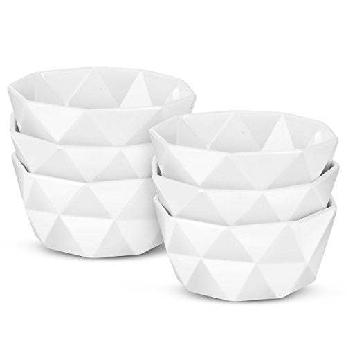 Geometric Porcelain Ramekins by Delling - Set of 6
