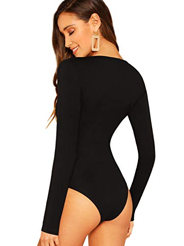 Verdusa Double Layered Long Sleeve Bodysuit
