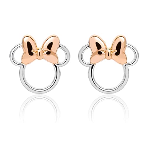 Minnie Mouse Two Tone Stud Earrings