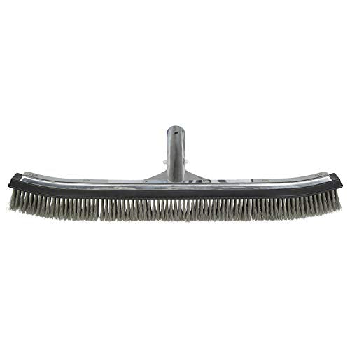 Poolmaster 18-Inch Aluminum-Back Algae Brush with Stainless Steel Bristles