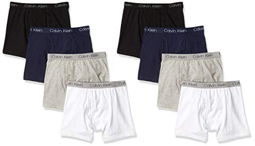 CK Boys Underwear Boxer Briefs, 8 Pack, Value Pack, L