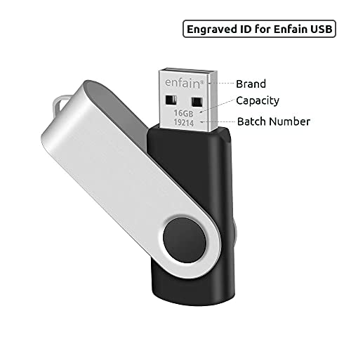 Enfain 16GB USB 2.0 Flash Memory Stick Drive