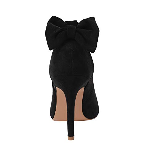 Bowtie High Heel Pumps - Ankle Buckle Strap