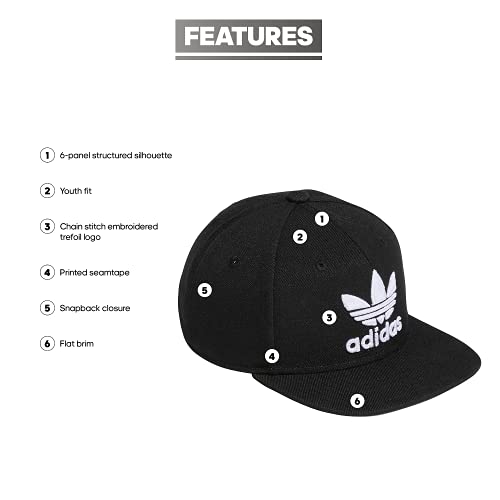 adidas Originals Youth Snapback Cap - Black/White