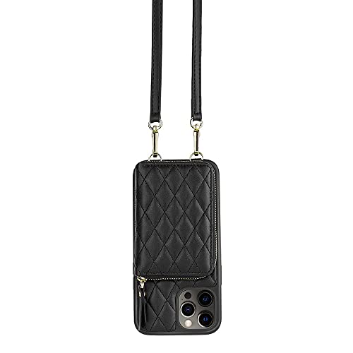 iPhone 12 Pro Max Wallet Case with Crossbody Strap
