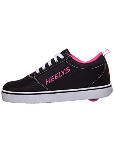 HEELYS Girl's Pro 20 (Little Kid/Big Kid/Adult) Black/White/Pink 3 Little Kid M
