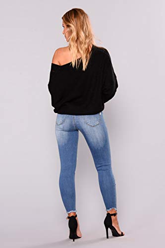 Women's High Waist Ripped Jeans
