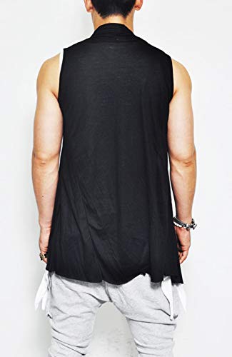 Ruffle Shawl Collar Cardigan Vest
