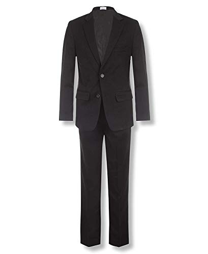 Calvin Klein Boys 2-Piece Formal Suit Set, Black, Size 14 Husky