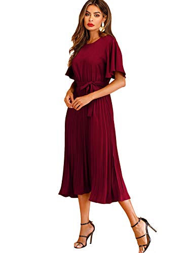 Elegant Pleated Flounce Dress