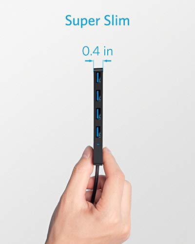 Anker 4-Port USB 3.0 Hub, Ultra-Slim Data USB Hub with 2 ft Extended Cable