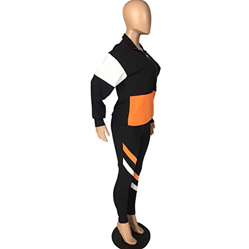 Women's Black Two Piece Sweatsuit