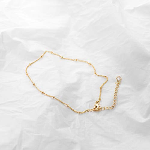 Dainty Gold Satellite Anklet