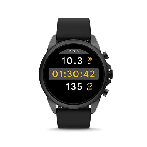 Fossil Gen 6 Stainless Steel and Silicone Smart Watch - Black