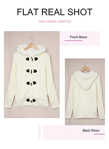 Cable Knit Hooded Cardigan