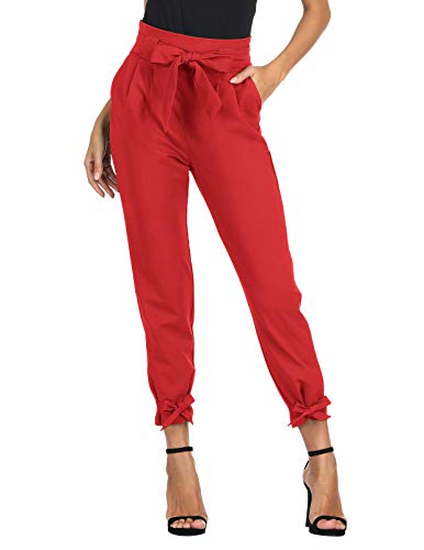 Cropped Paper Bag Waist Pants