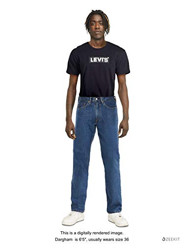 Levi's Men's 550 Relaxed Fit Jeans, Medium Stonewash, 36W x 30L