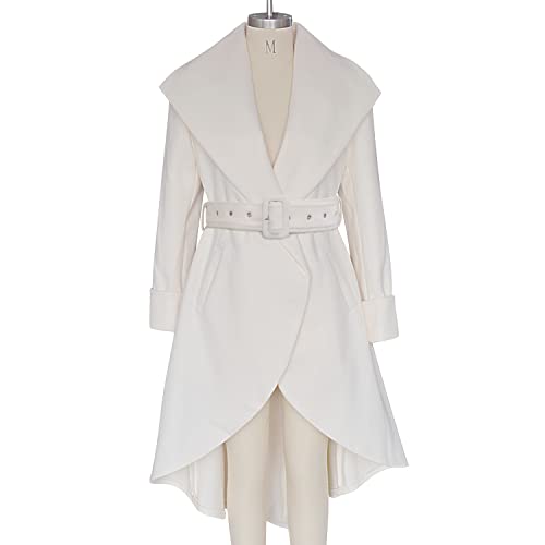 SAUKOLE Women's Winter Wool Trench Coat