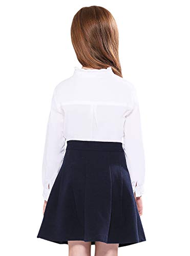 SOLOCOTE White Ruffle Button-Down Blouse - Girls Size 9-10