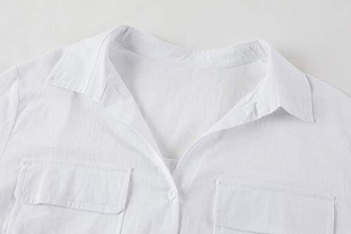 Women's Button Down Roll Up Sleeve Blouse