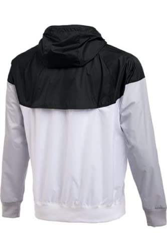 Nike Sportswear Windrunner Hooded Windbreaker Jacket (Black/White, M)