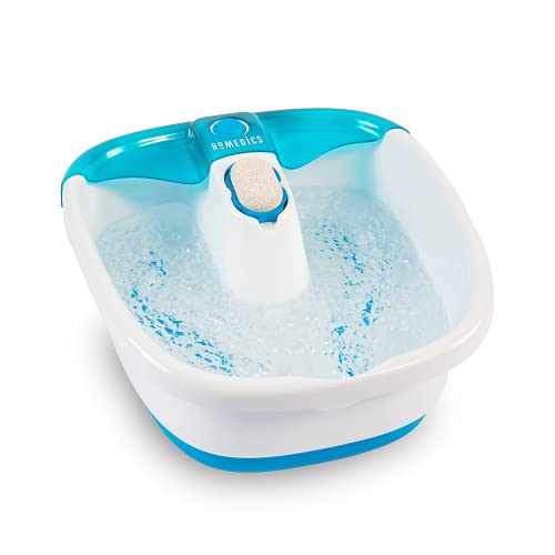 HoMedics Bubble Mate Foot Spa, Toe Touch Controlled Foot Bath with Removable Pumice Stone