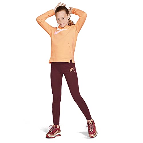 Nike Girls' Orange and Purple Pullover Hoodie
