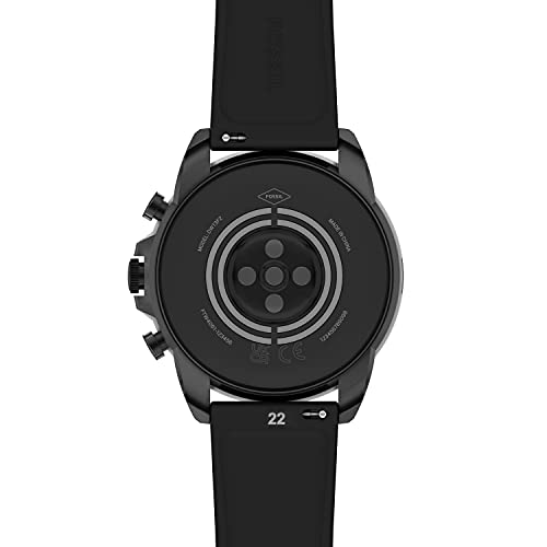 Fossil Gen 6 Stainless Steel and Silicone Smart Watch - Black
