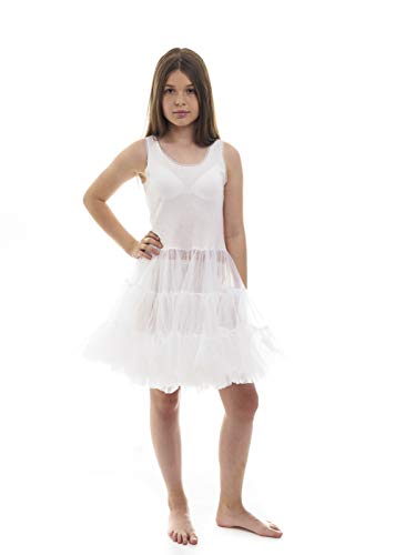 Candyland Petticoat Dress for Girls (White, Size 10)