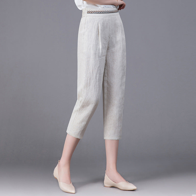 Summer Linen Harem Pants for Women
