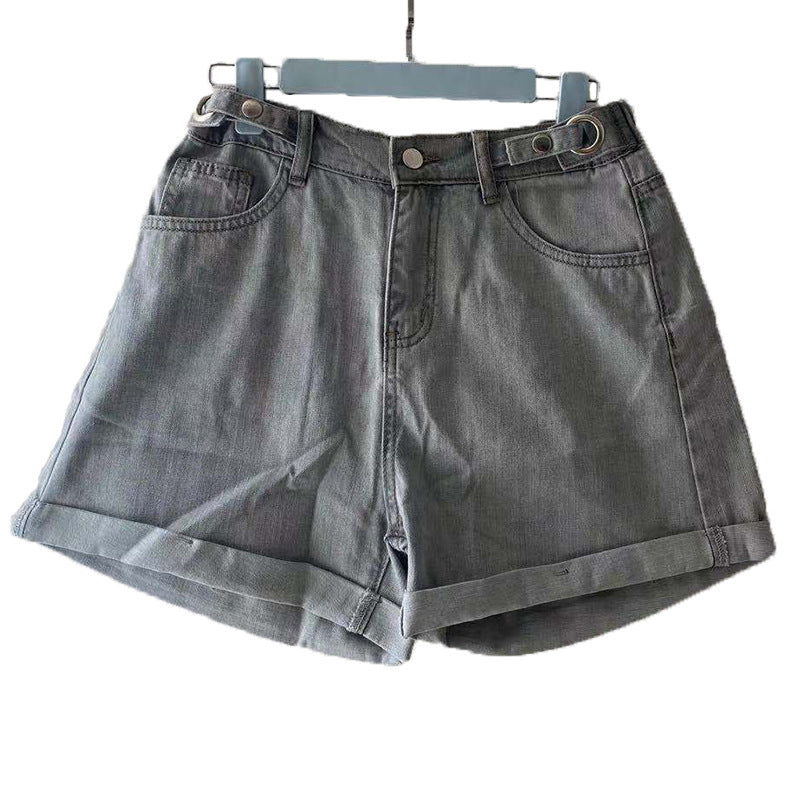 Women's Slim Elastic Denim Shorts