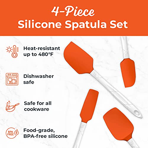 M KITCHEN WORLD 4 Piece Silicone Spatula Set