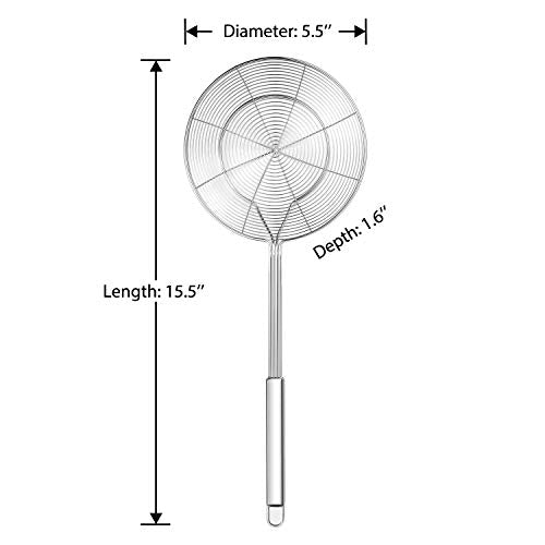 Solid Stainless Steel Spider Skimmer Ladle