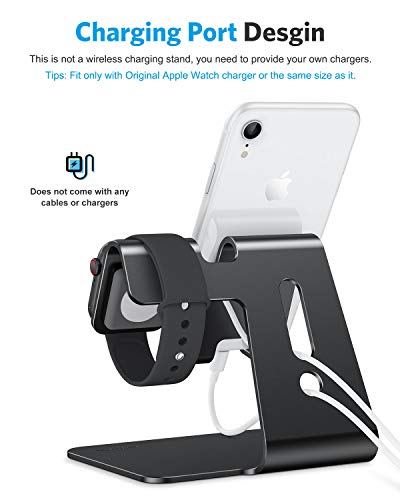 2-in-1 Desktop Stand for iPhone and Apple Watch - OMOTON Apple Watch Stand