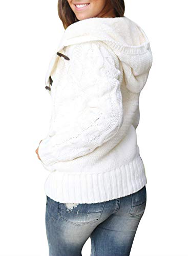 Cable Knit Hooded Cardigan