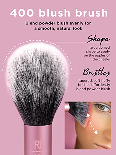 Real Techniques Makeup Brush Set with Blender Sponge-Set Of 5