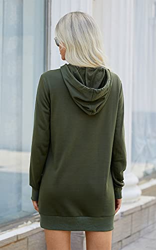 PRETTYGARDEN Women's Hooded Sweatshirt Dress