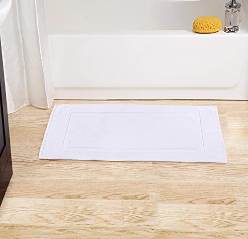 Utopia Towels Cotton Banded Bath Mats - Pack of 2