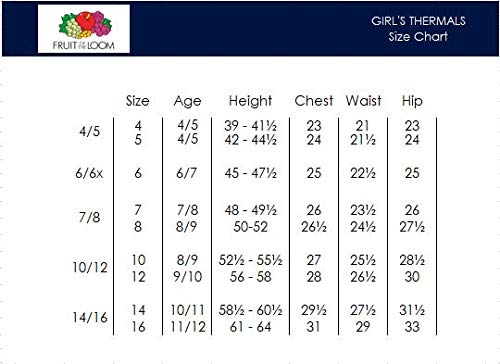 Fruit of the Loom Girls' Thermal Waffle Crew Top