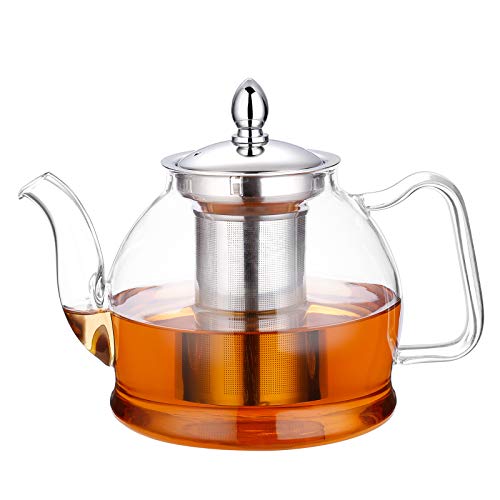 Hiware 1000ml Glass Teapot with Infuser