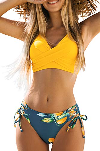 CUPSHE Floral Print Tie Side Bikini