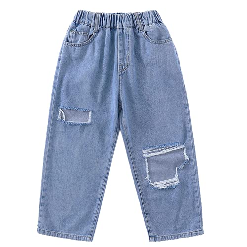 Ripped Denim Pants for Girls