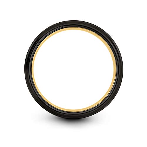 Midnight Rose Tungsten Black grey brushed Wedding Band