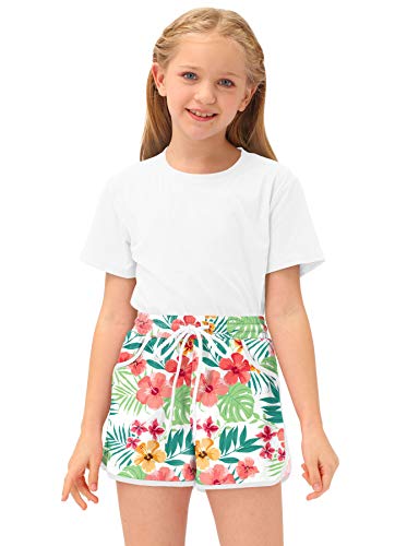 Soft Tropical Floral Boardshorts for Girls (BesserBay)